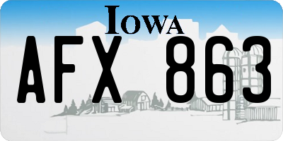 IA license plate AFX863
