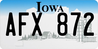 IA license plate AFX872