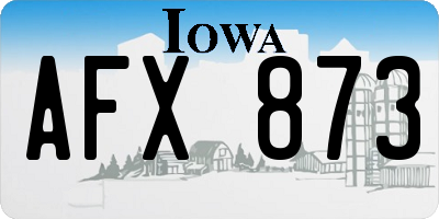 IA license plate AFX873