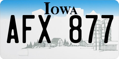 IA license plate AFX877
