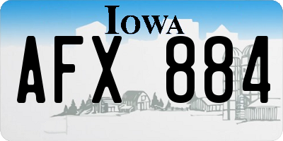 IA license plate AFX884