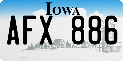 IA license plate AFX886