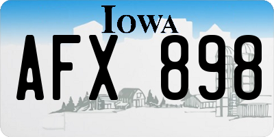 IA license plate AFX898