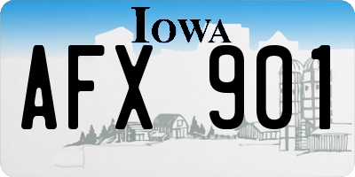 IA license plate AFX901