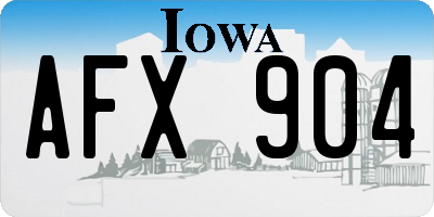 IA license plate AFX904