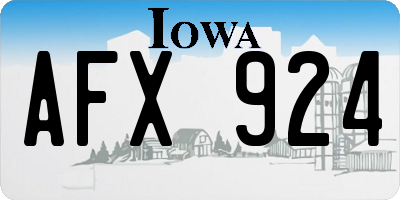 IA license plate AFX924