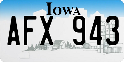 IA license plate AFX943