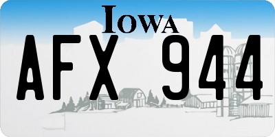 IA license plate AFX944