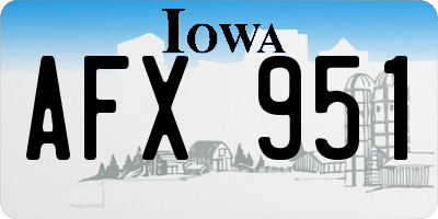 IA license plate AFX951