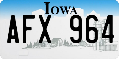 IA license plate AFX964