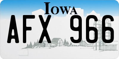 IA license plate AFX966