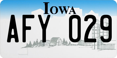 IA license plate AFY029