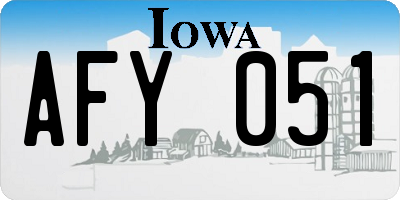 IA license plate AFY051