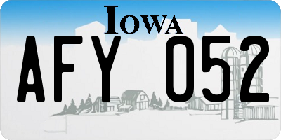 IA license plate AFY052