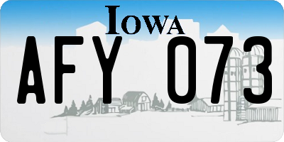 IA license plate AFY073