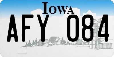 IA license plate AFY084