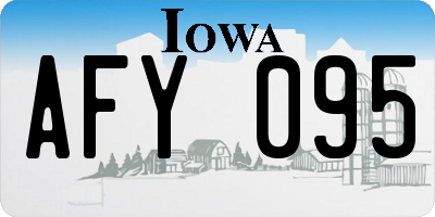 IA license plate AFY095