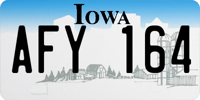 IA license plate AFY164