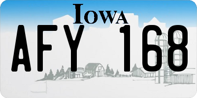 IA license plate AFY168
