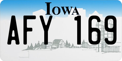 IA license plate AFY169