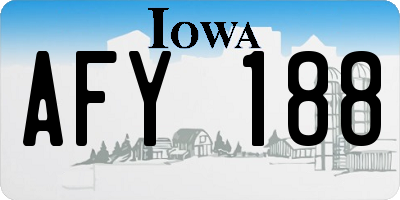 IA license plate AFY188