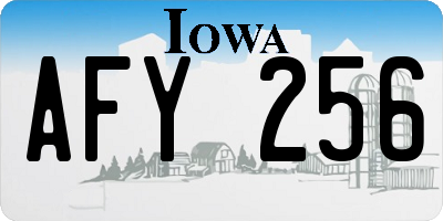 IA license plate AFY256