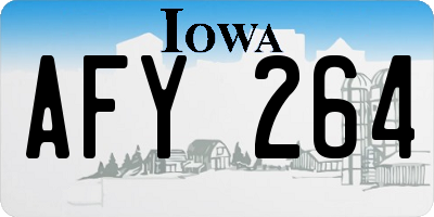 IA license plate AFY264