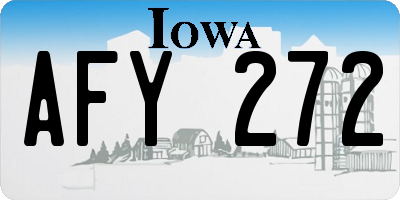 IA license plate AFY272