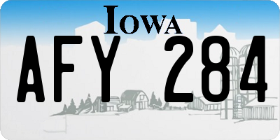 IA license plate AFY284