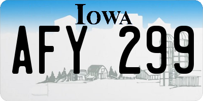 IA license plate AFY299