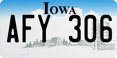 IA license plate AFY306