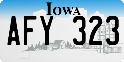IA license plate AFY323