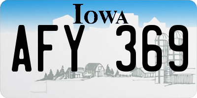IA license plate AFY369