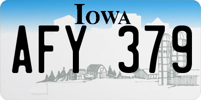 IA license plate AFY379