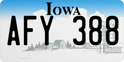 IA license plate AFY388
