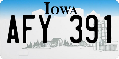 IA license plate AFY391