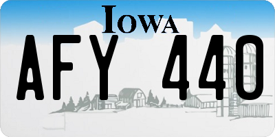 IA license plate AFY440