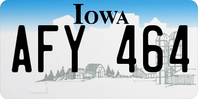 IA license plate AFY464
