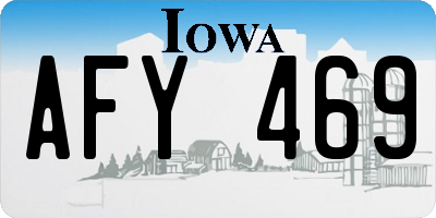 IA license plate AFY469