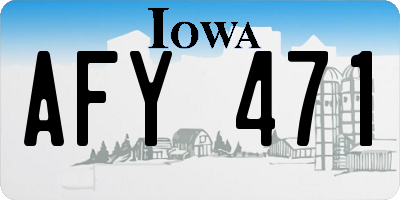 IA license plate AFY471