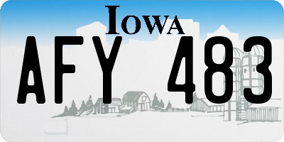 IA license plate AFY483