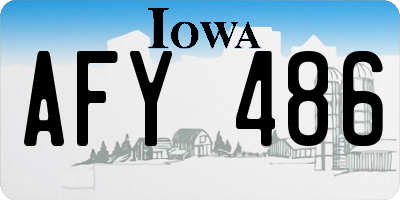 IA license plate AFY486