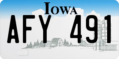 IA license plate AFY491