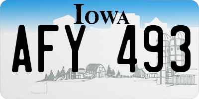 IA license plate AFY493