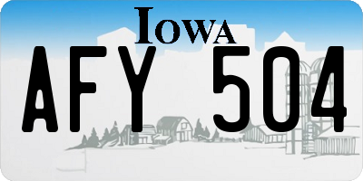 IA license plate AFY504