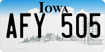 IA license plate AFY505
