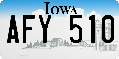 IA license plate AFY510
