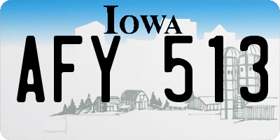 IA license plate AFY513