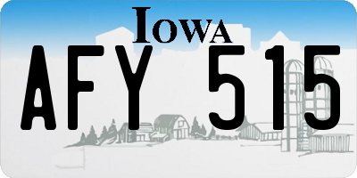 IA license plate AFY515