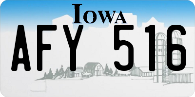 IA license plate AFY516